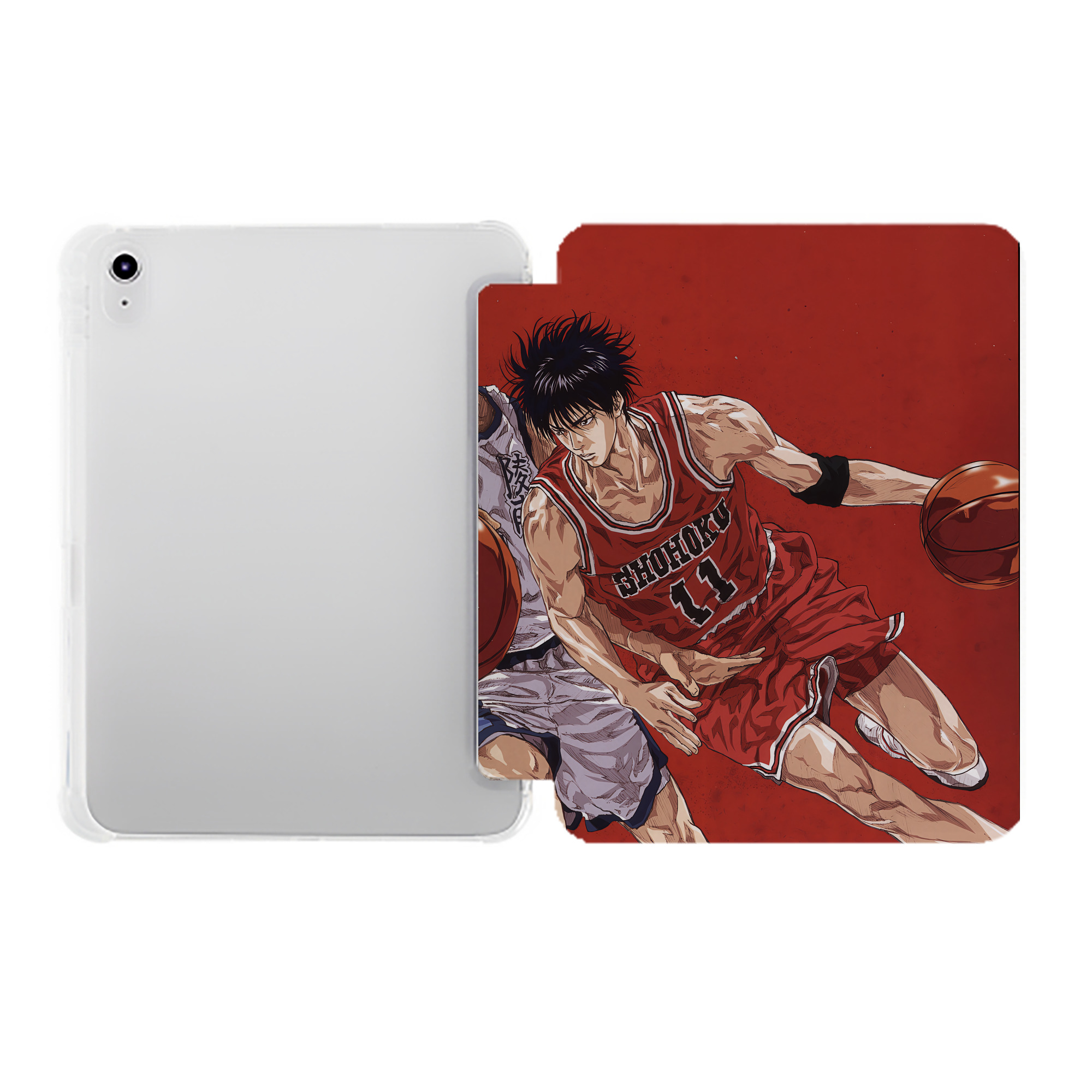 （画像用） SLAM DUNK／スラムダンク IPad ケース ペン収納付き 三つ折りスタンド PUレザー×シリコン 対応機種9.5/10.5/10.9インチ